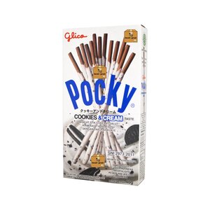 CEK BPOM Pocky Biskuit Stik Cokelat Salut Krim Rasa Vanila Susu Dengan Taburan Kukis