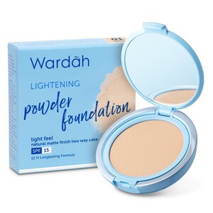 CEK BPOM Wardah Lightening Powder Foundation Light Feel 01 Light Beige