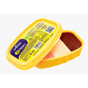 CEK BPOM Aice Es Krim Rasa Cokelat, Vanila dan Stroberi (3 In 1 Colors)