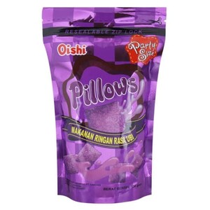 CEK BPOM Oishi Pillows Makanan Ringan Ekstrudat Rasa Ubi (Yam Flavor)