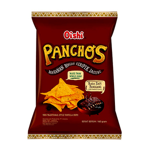 CEK BPOM Oishi Panchos Makanan Ringan Keripik Jagung Rasa Sapi Panggang (Beef Barbecue Flavor)