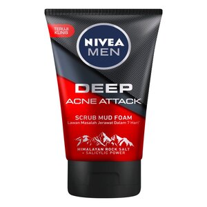 CEK BPOM Nivea Men Deep Acne Attack Scrub Mud Foam