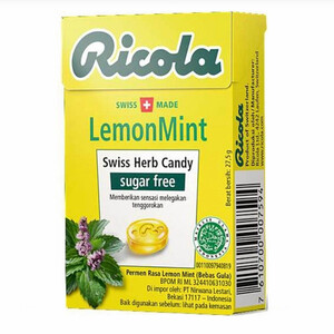 CEK BPOM Ricola Permen Rasa Lemon Mint (Swiss Herb Candy Lemon Mint)