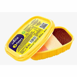 CEK BPOM Aice Es Krim Rasa Cokelat Vanila dan Stroberi (3 in 1 Colors)