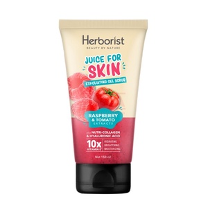 CEK BPOM Herborist Juice For Skin Exfoliating Gel Scrub Raspberry & Tomato Extracts