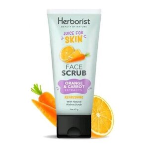 CEK BPOM Herborist Juice For Skin Face Scrub Orange & Carrot Extracts