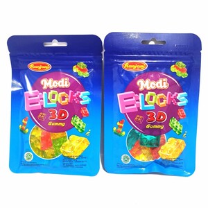 CEK BPOM Modi Permen Jeli Aneka Rasa (Stroberi, Apel, Jeruk, Nanas) - Blocks 3D Gummy