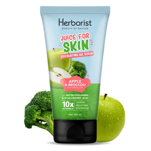 CEK BPOM Herborist Juice For Skin Exfoliating Gel Scrub Apple & Broccoli Extracts