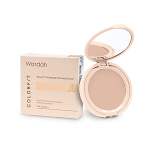 CEK BPOM Wardah Colorfit Velvet Powder Foundation 42N Neutral Sand