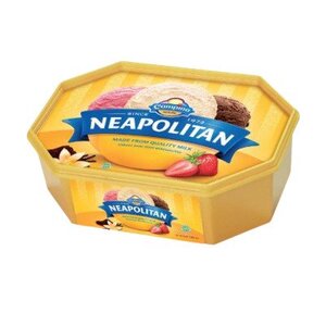 CEK BPOM Campina Es Krim Rasa Cokelat, Stroberi dan Vanila (Neapolitan)