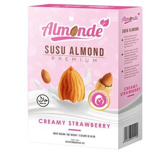 CEK BPOM Almonde Minuman Serbuk Almond Rasa Stroberi