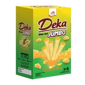 CEK BPOM Deka Wafer Roll Rasa Durian (Cheesy Durian Wafer Roll)