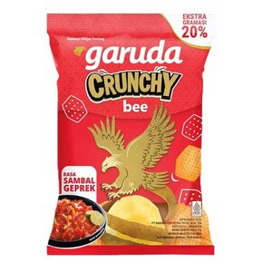 CEK BPOM Garuda Crunchy Bee Makanan Ringan Kentang Rasa Sambal Geprek