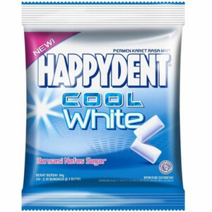 CEK BPOM Happydent Cool White Permen Karet Rasa Mint