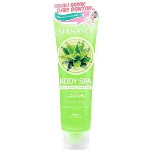 CEK BPOM Hanasui Body Spa Body Exfoliating Gel Aloe Vera With Collagen