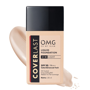 CEK BPOM OMG Oh My Glam Coverlast Liquid Foundation 21 W Light