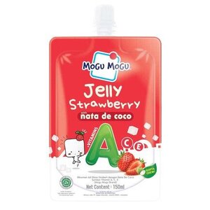 Mogu Mogu Minuman Jeli Rasa Stroberi dengan Nata De Coco