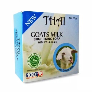 Thai New Goat's Milk Brightening Soap With Vitamin A C E & Niacinamide