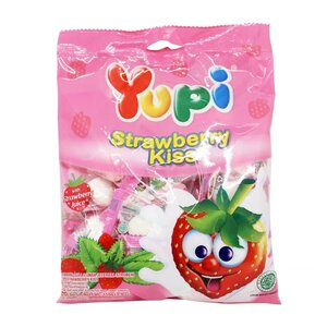 Yupi Kembang Gula Lunak Jeli Rasa Stroberi (Strawberry Kiss)